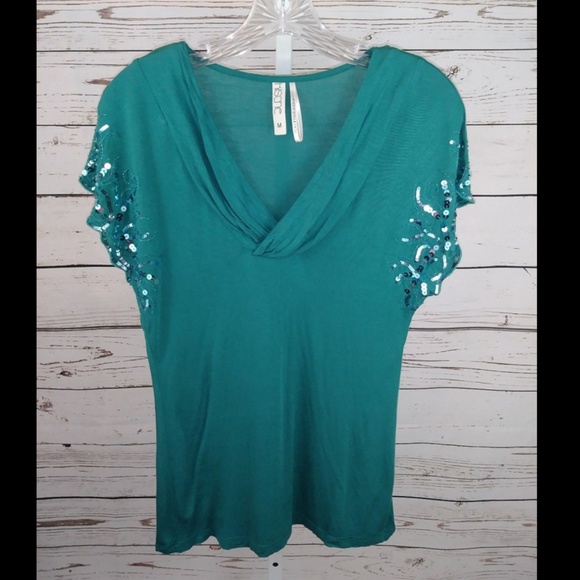 Kische Tops - 🌸 4 for $25 Kische embellished teal blouse size M
